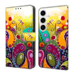 Custodia per telefono in ecopelle con effetto cristallo., For Samsung Galaxy S23+ 5G