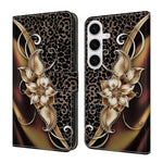 Custodia per telefono in ecopelle con effetto cristallo., For Samsung Galaxy S23+ 5G