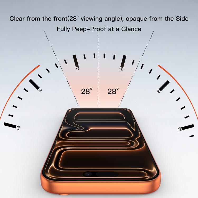 Pellicola vetro temperato privacy per iPhone 17 Pro Max