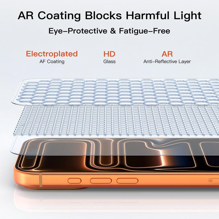 Pellicola vetro temperato antiriflesso per iPhone 17 Pro Max