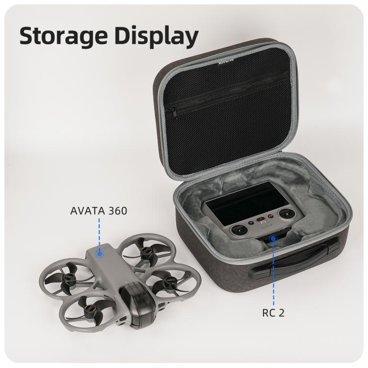 Borsa rigida Sunnylife per DJI Avata 360 27x24x14 cm