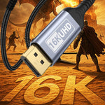 Cavo DisplayPort 2.1 16K per monitor gaming 1-5 metri