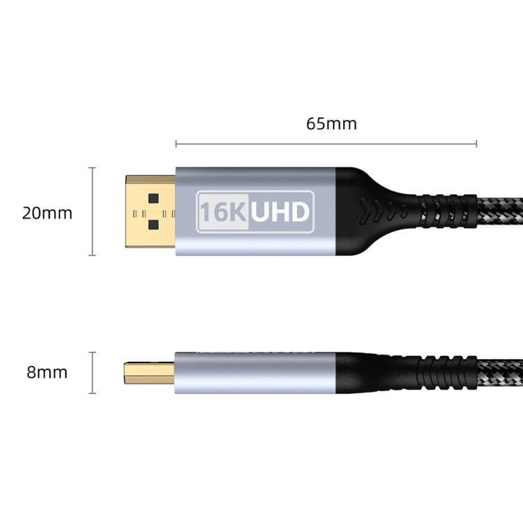 Cavo DisplayPort 2.1 16K per monitor gaming 1-5 metri