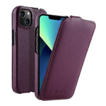Custodia in vera pelle con apertura magnetica per iPhone