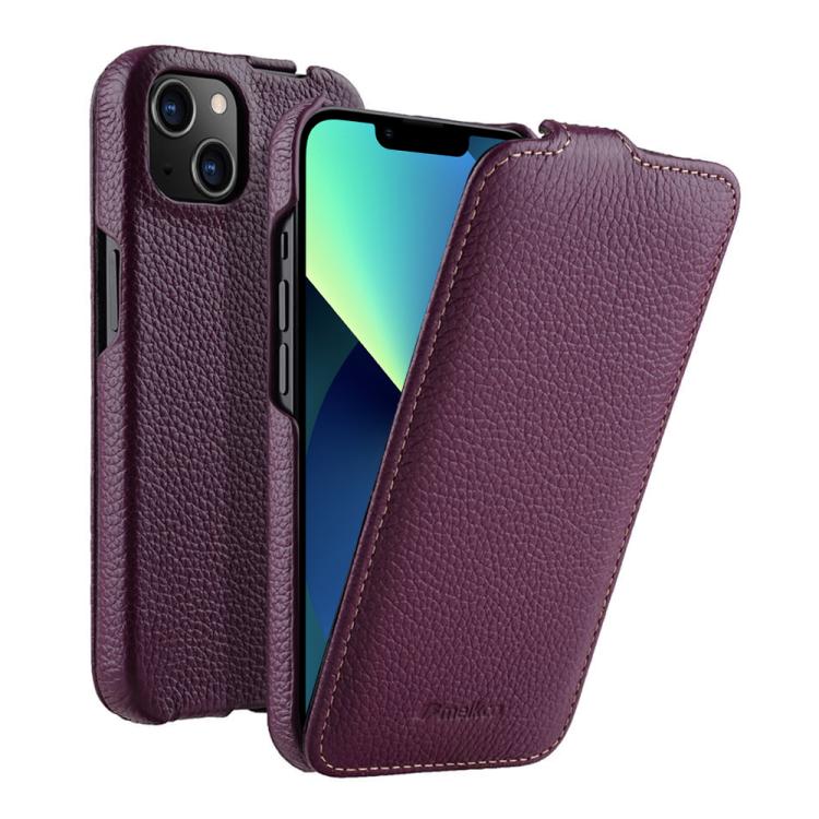 Custodia in vera pelle con apertura magnetica per iPhone