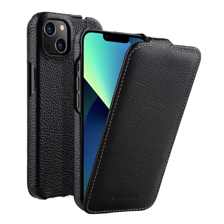 Custodia in vera pelle con apertura magnetica per iPhone