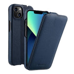 Custodia in vera pelle con apertura magnetica per iPhone