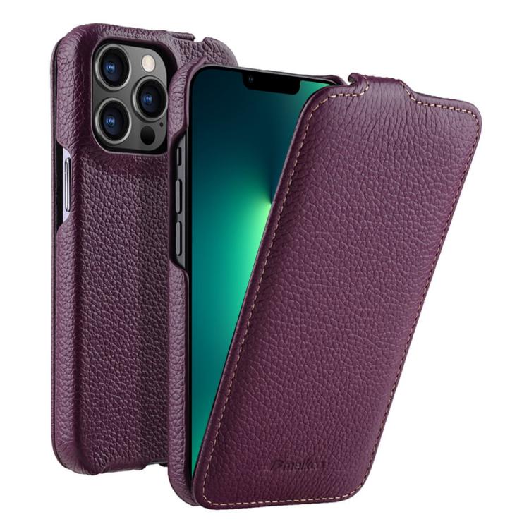 Custodia Melkco in pelle pieno fiore per iPhone 13 e 13 Pro