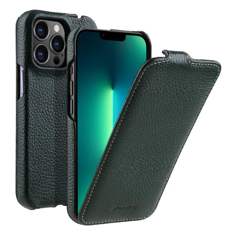 Custodia in vera pelle con apertura magnetica per iPhone