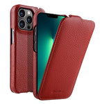 Custodia in vera pelle con apertura magnetica per iPhone