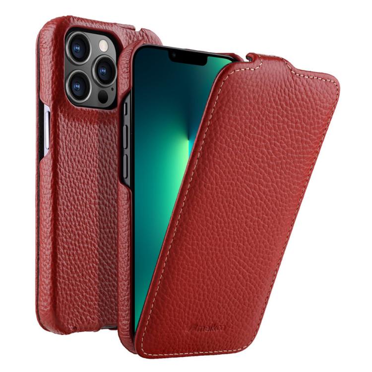 Custodia in vera pelle con apertura magnetica per iPhone