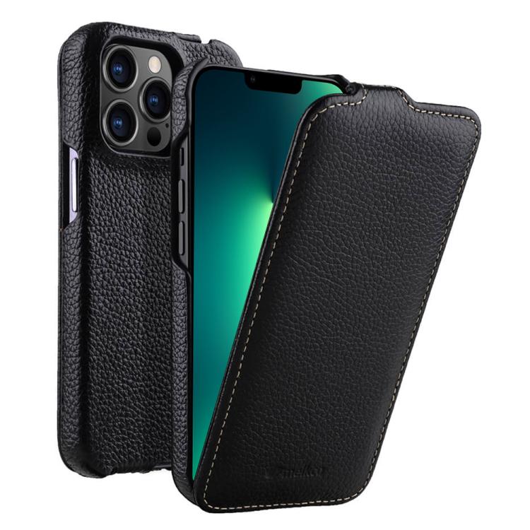 Custodia in vera pelle con apertura magnetica per iPhone