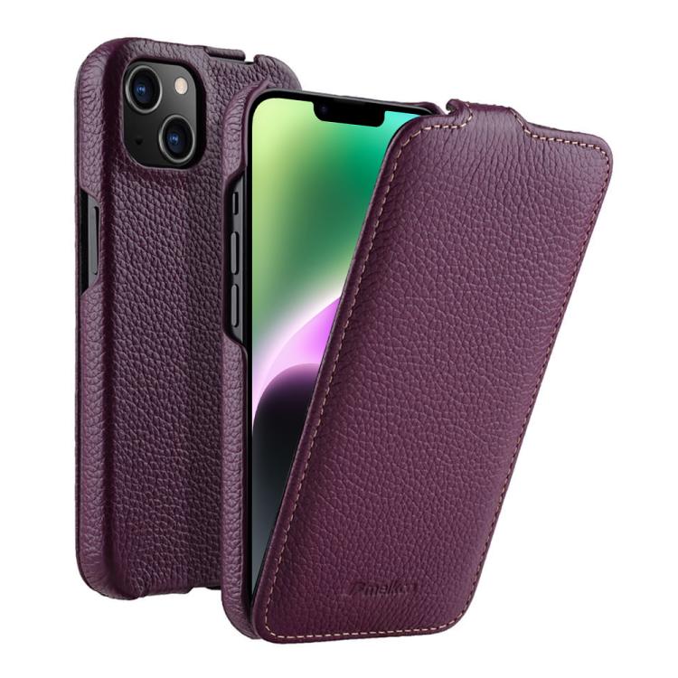 Custodia in vera pelle con apertura magnetica per iPhone