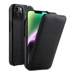 Custodia in vera pelle con apertura magnetica per iPhone