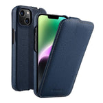 Custodia in vera pelle con apertura magnetica per iPhone