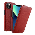 Custodia in vera pelle con apertura magnetica per iPhone
