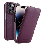 Custodia in vera pelle con apertura magnetica per iPhone