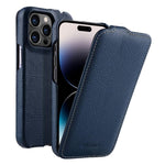 Custodia in vera pelle con apertura magnetica per iPhone