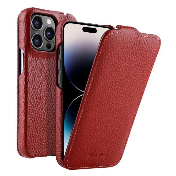 Custodia in vera pelle con apertura magnetica per iPhone