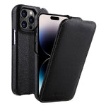 Custodia in vera pelle con apertura magnetica per iPhone