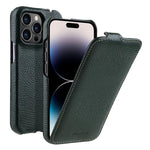 Custodia in vera pelle con apertura magnetica per iPhone
