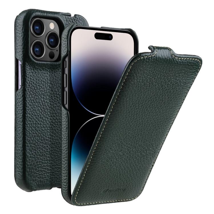 Custodia in vera pelle con apertura magnetica per iPhone