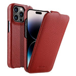 Custodia in vera pelle con apertura magnetica per iPhone