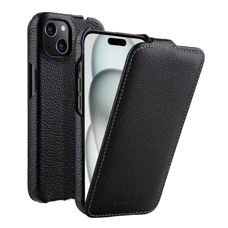 Custodia in vera pelle con apertura magnetica per iPhone