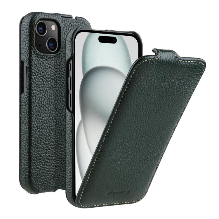 Custodia in vera pelle con apertura magnetica per iPhone
