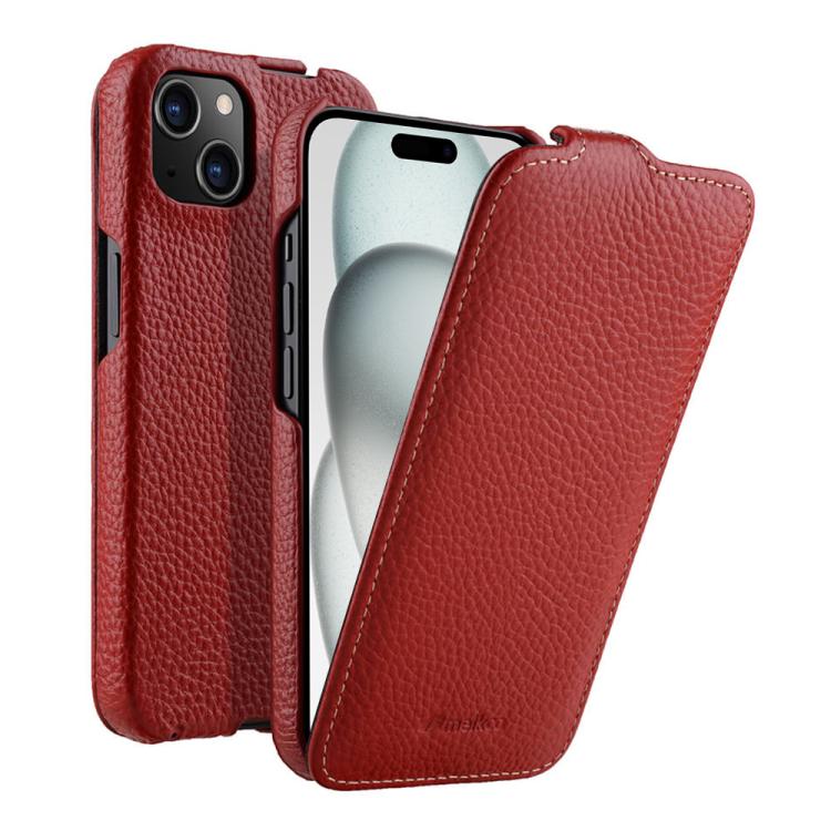 Custodia in vera pelle con apertura magnetica per iPhone