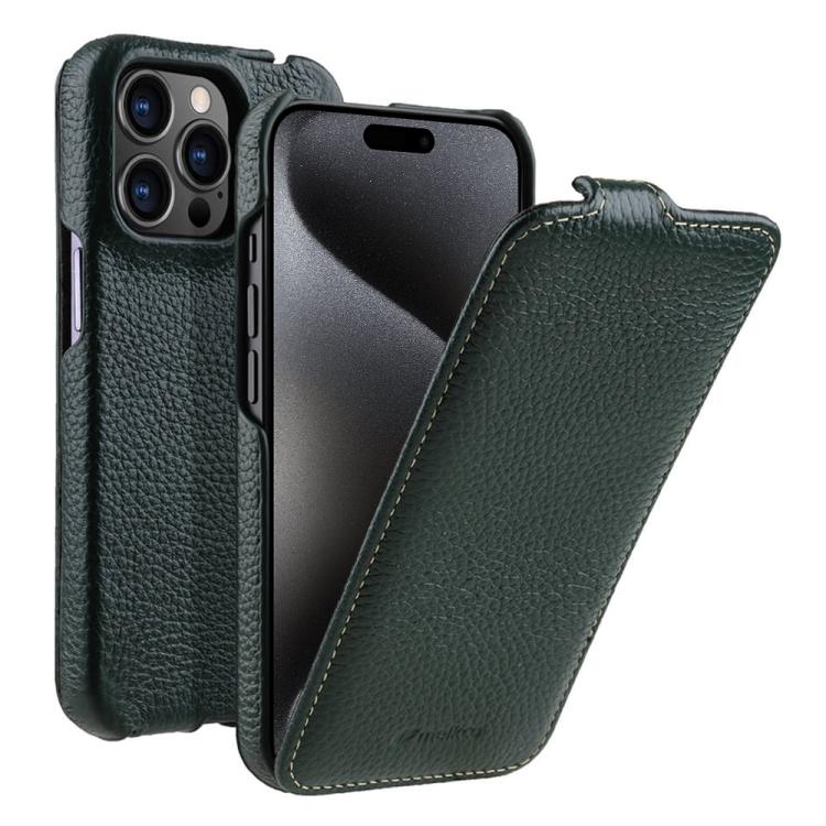 Custodia in vera pelle con apertura magnetica per iPhone