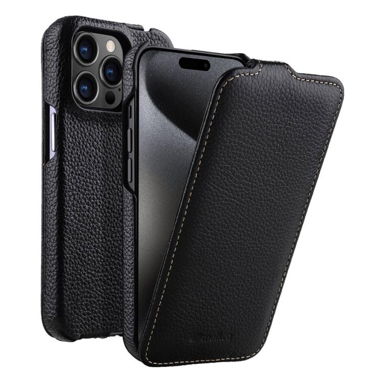 Custodia in vera pelle con apertura magnetica per iPhone
