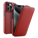 Custodia in vera pelle con apertura magnetica per iPhone