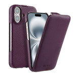 Custodia in vera pelle con apertura magnetica per iPhone