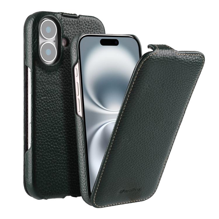Custodia in vera pelle con apertura magnetica per iPhone