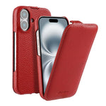 Custodia in vera pelle con apertura magnetica per iPhone