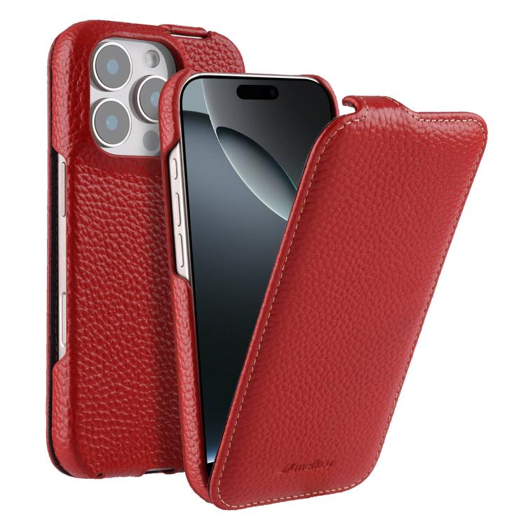 Custodia in vera pelle con apertura magnetica per iPhone