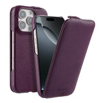 Custodia in vera pelle con apertura magnetica per iPhone