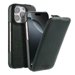 Custodia in vera pelle con apertura magnetica per iPhone