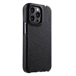 Custodia in vera pelle con apertura magnetica per iPhone