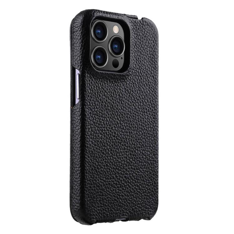 Custodia in vera pelle con apertura magnetica per iPhone