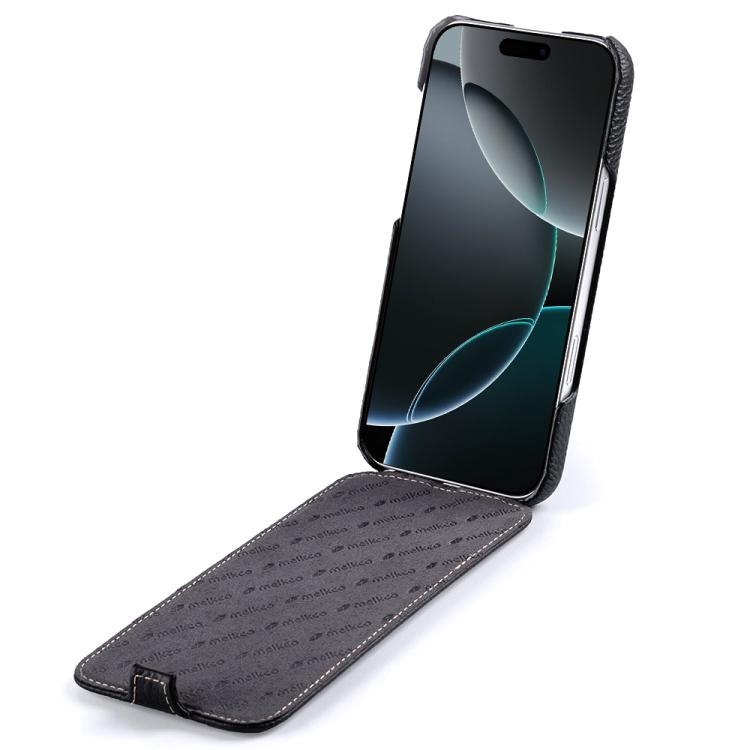 Custodia in vera pelle con apertura magnetica per iPhone