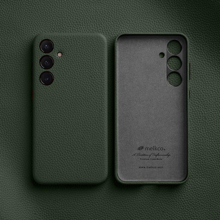 Custodia in vera pelle con texture litchi e cornice metallica per Samsung Galaxy