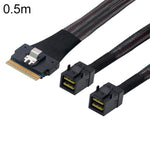 Cavo SlimSAS SFF-86548X a 2 x SFF-86434X 0,5-0,8m