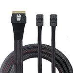 Cavo SlimSAS SFF-86548X a 2 x SFF-86434X 0,5-0,8m