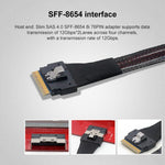 Cavo SlimSAS SFF-86548X a 2 x SFF-86434X 0,5-0,8m