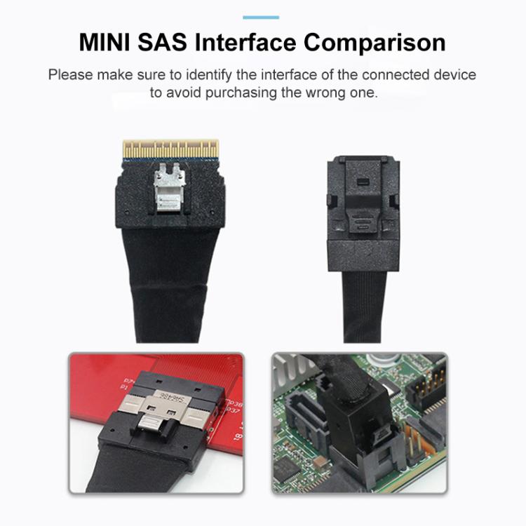Cavo SlimSAS SFF-86548X a 2 x SFF-86434X 0,5-0,8m
