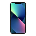 Custodia in vera pelle per iPhone 13 e 12 con cornice metallica