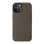 Custodia in vera pelle per iPhone 15 Pro Max con cornice metallic
