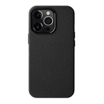Custodia in vera pelle per iPhone 15 Pro Max con cornice metallic